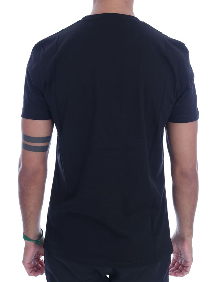 Chic black T-shirt with round neck and 'RIDERS' motif