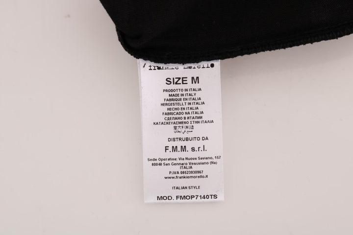 Chic black T-shirt with round neck and 'RIDERS' motif