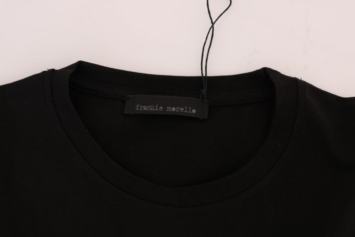 Chic black T-shirt with round neck and 'RIDERS' motif