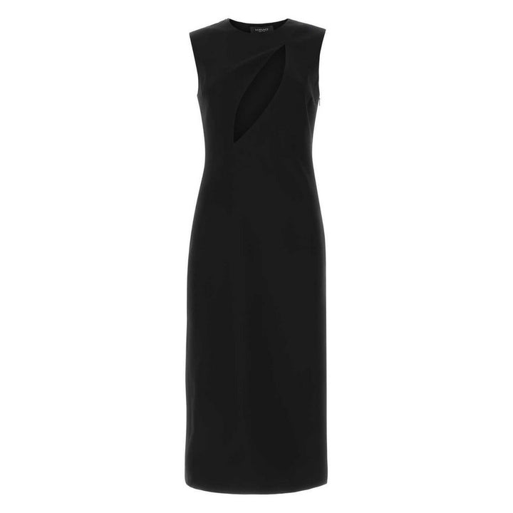 Schwarzes Viskosekleid für Frauen