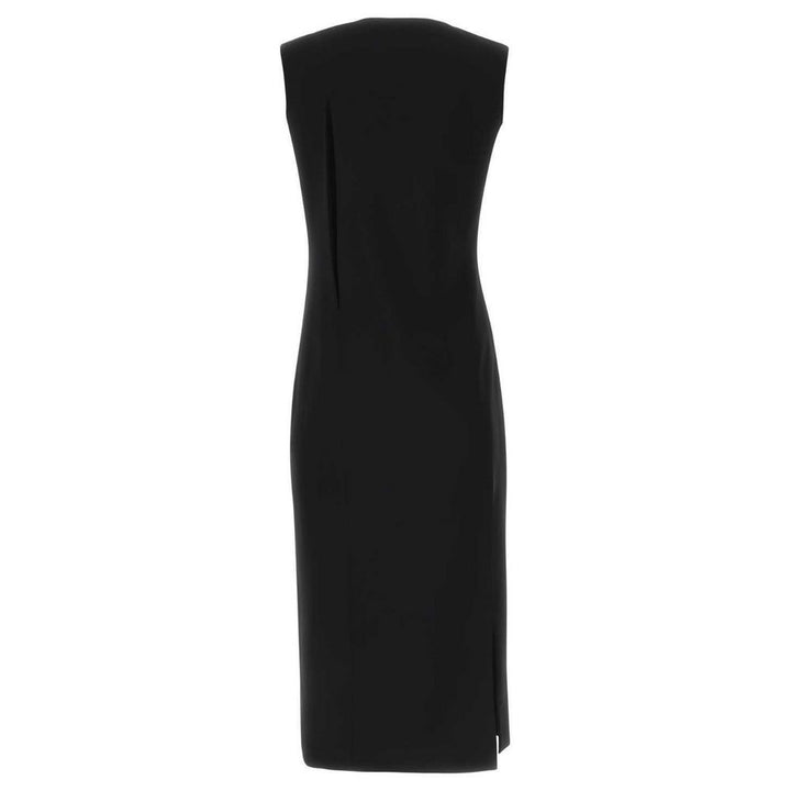 Schwarzes Viskosekleid für Frauen