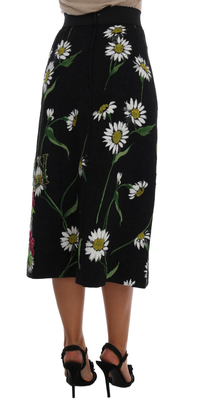 Embellished A-line skirt with medium width