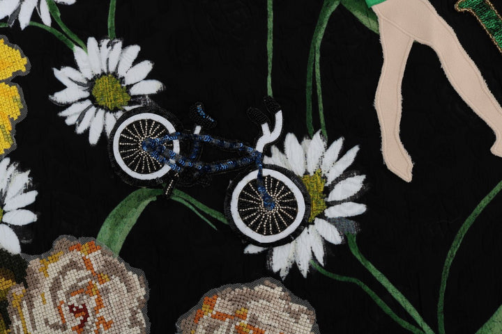 Embellished A-line skirt with medium width