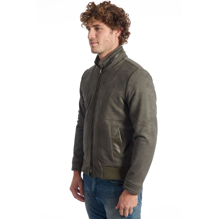 Grüne Herrenjacke aus Eco-Leder