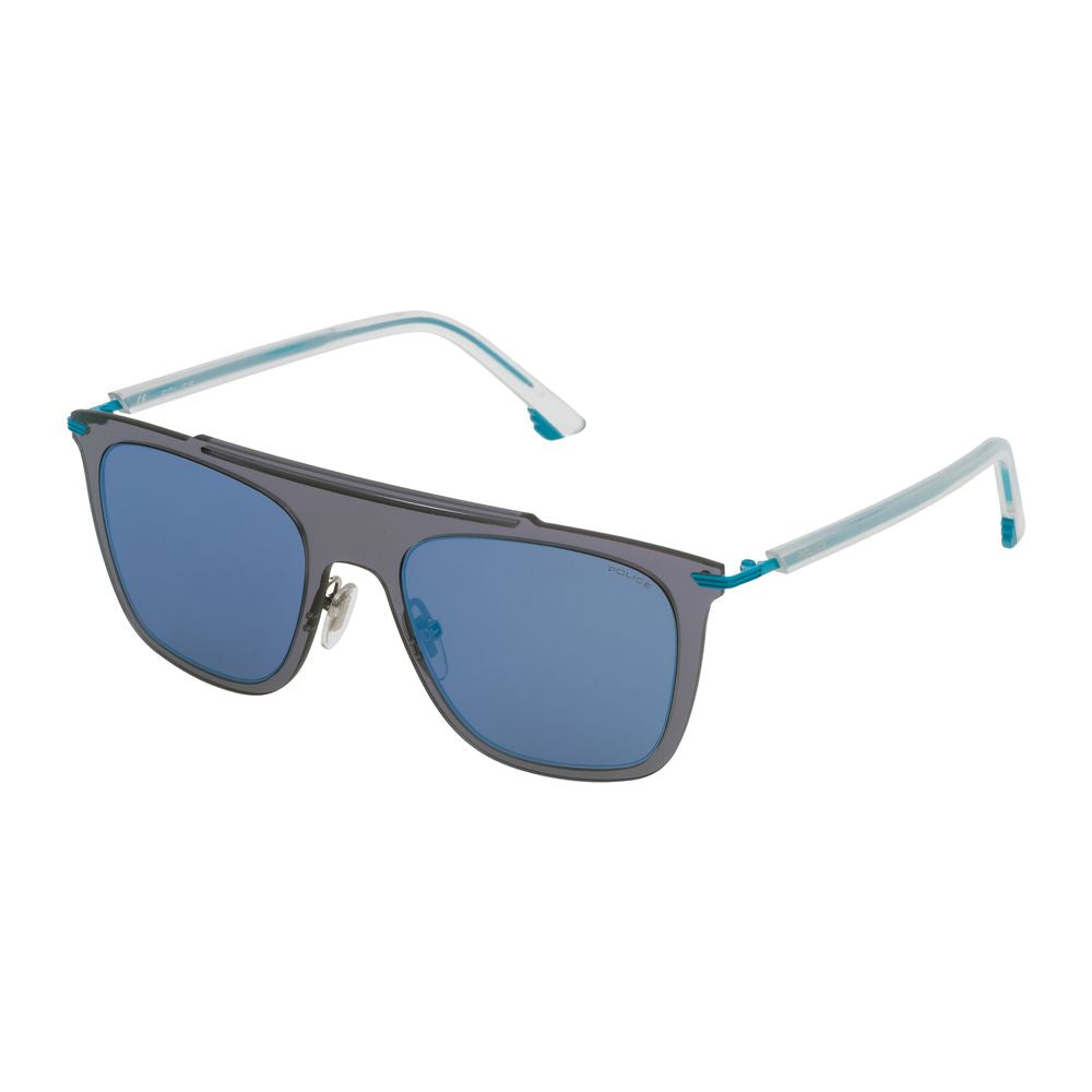 Blaue Plastiksonnenbrille