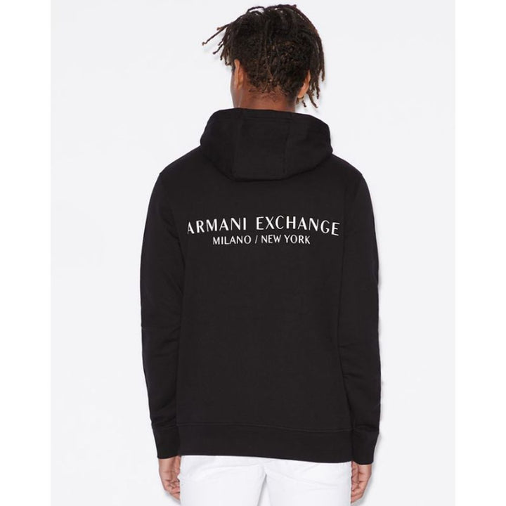 Schwarzer Baumwoll-Hoodie