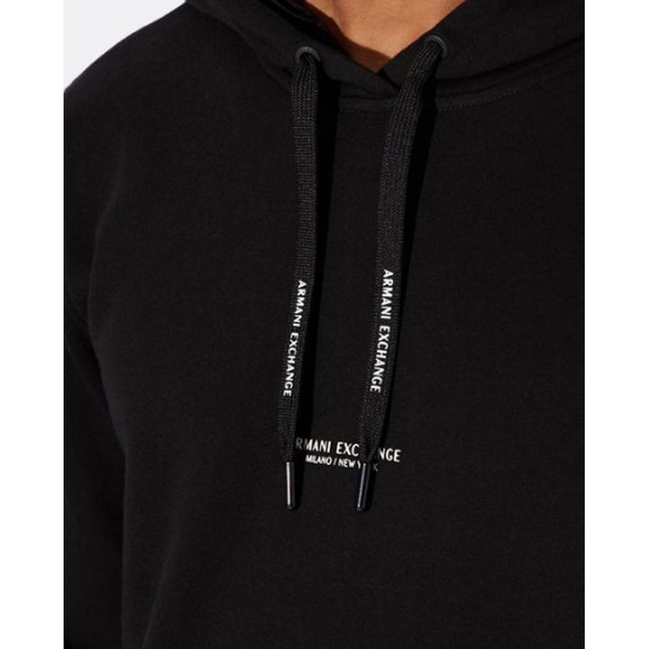 Schwarzer Baumwoll-Hoodie