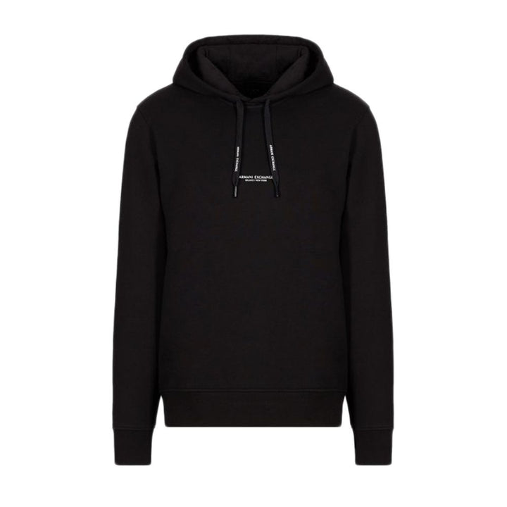 Schwarzer Baumwoll-Hoodie