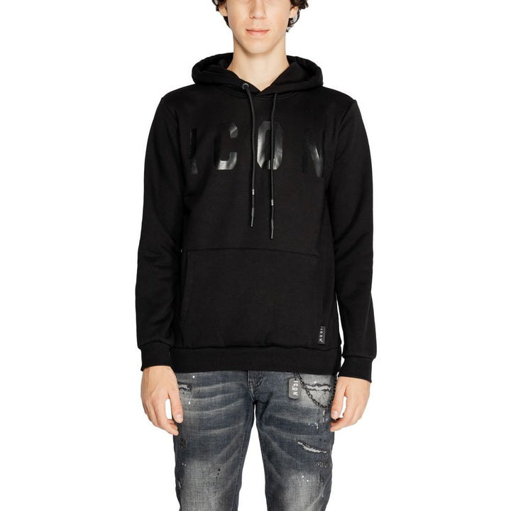 Schwarzer Baumwoll-Hoodie