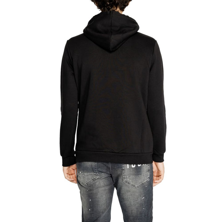 Schwarzer Baumwoll-Hoodie