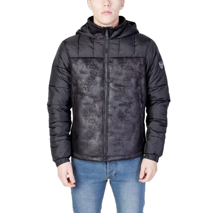 Schwarze Polyesterjacken &