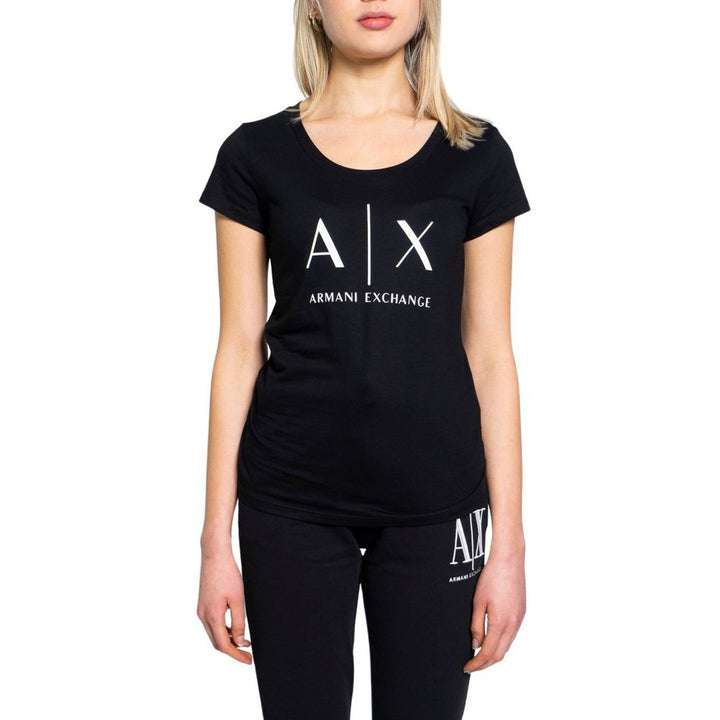 Schwarzes T-Shirt aus Baumwolle