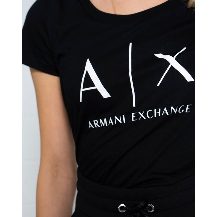 Schwarzes T-Shirt aus Baumwolle