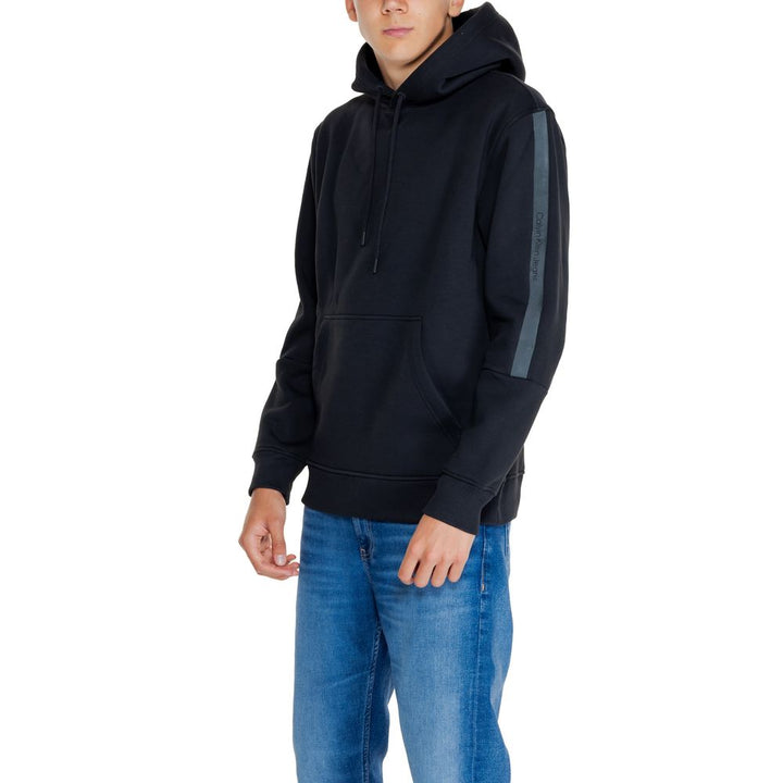 Schwarzer Baumwoll-Hoodie
