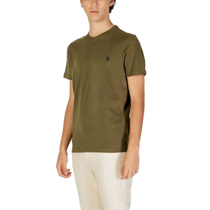 T-Shirt aus grüner Baumwolle