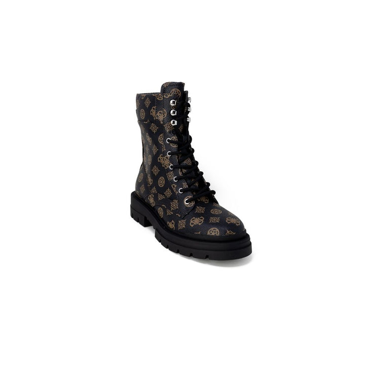 Brauner Kunstlederstiefel