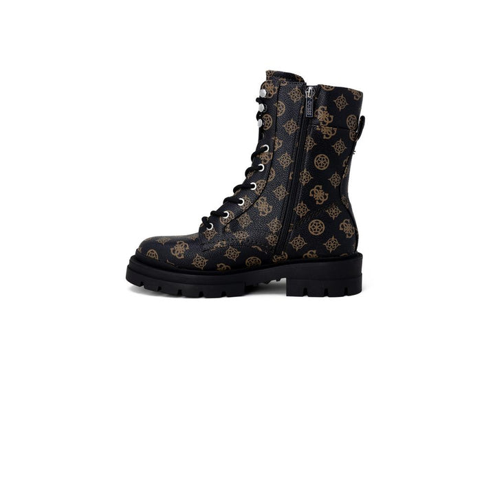 Brauner Kunstlederstiefel