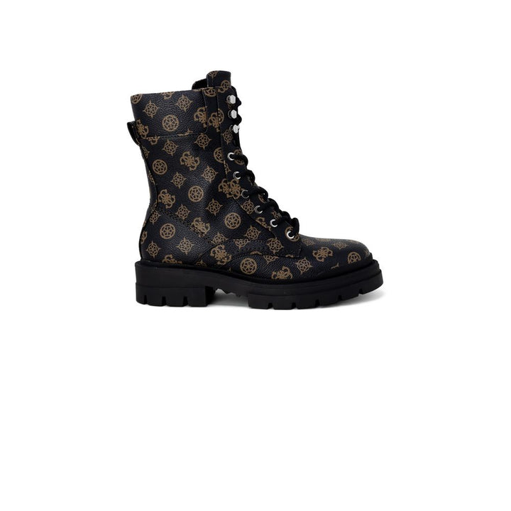 Brauner Kunstlederstiefel