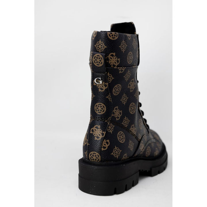 Brauner Kunstlederstiefel