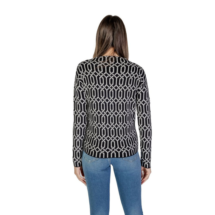 Schwarzer Viskose-Pullover