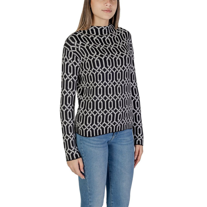 Schwarzer Viskose-Pullover