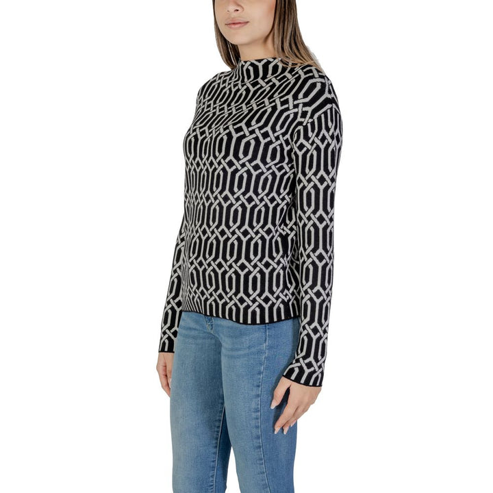 Schwarzer Viskose-Pullover