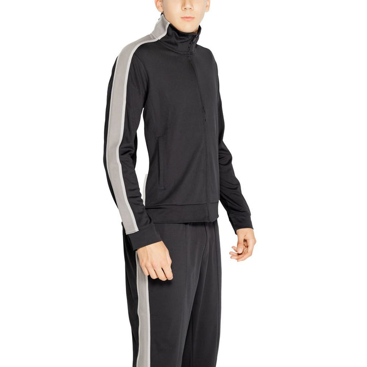 Schwarzes Sweatshirt aus recyceltem Polyester