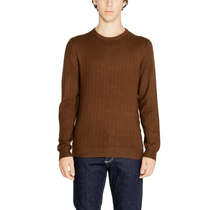 Brauner Viskose-Pullover