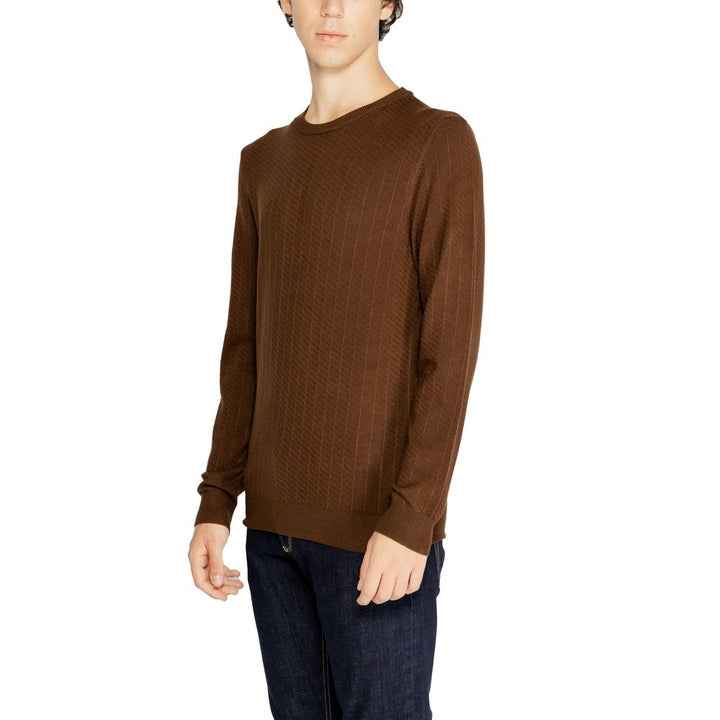 Brauner Viskose-Pullover