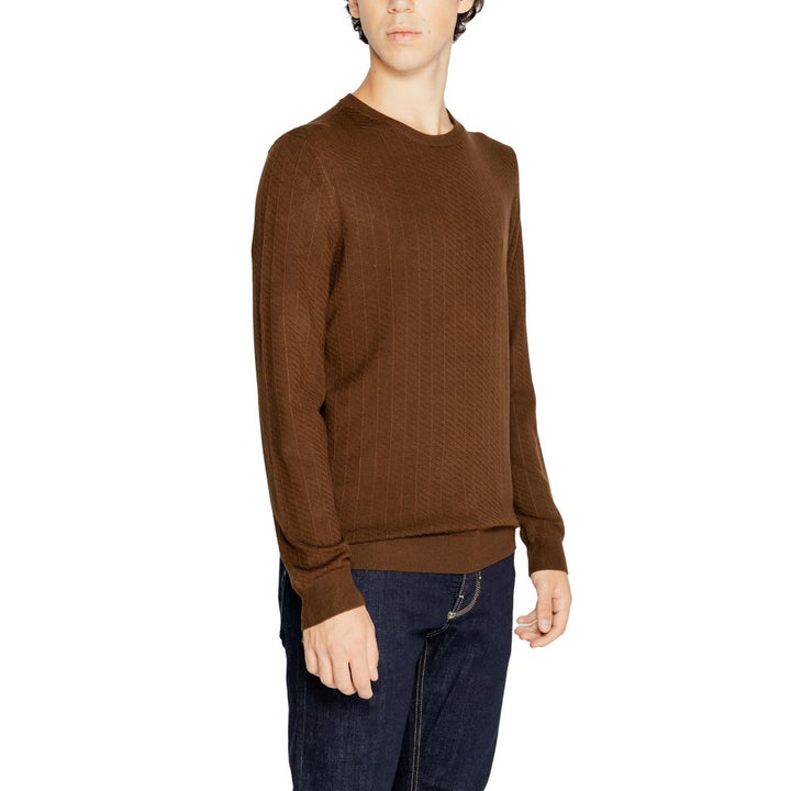 Brauner Viskose-Pullover