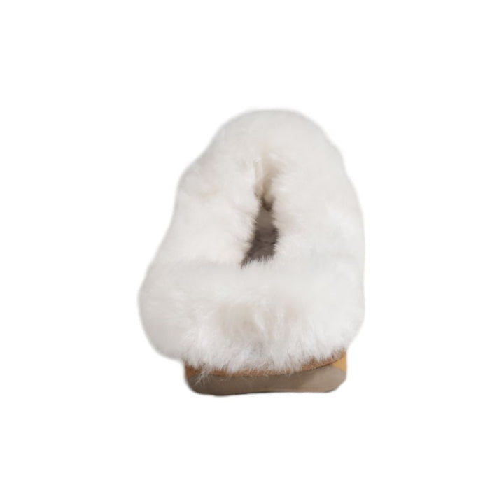 Brauner Wildleder-Pantoffel