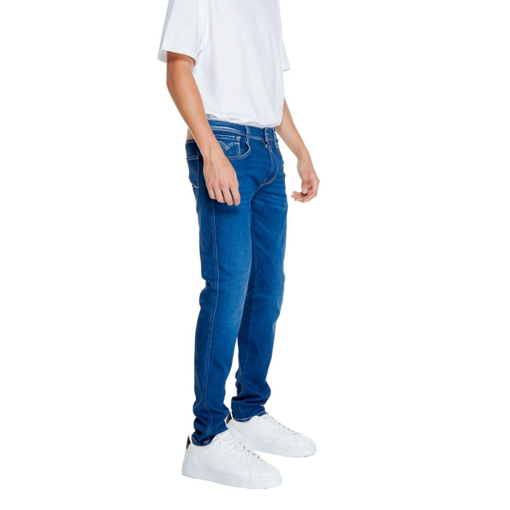 Blaue Baumwoll-Jeans mit Relaxed Fit