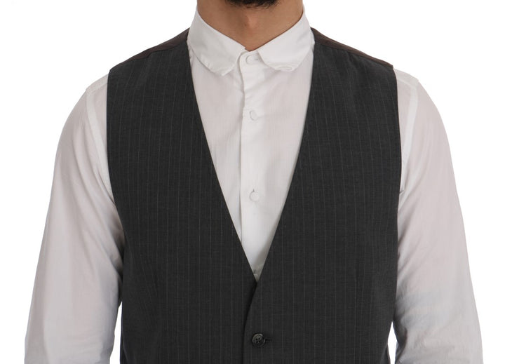 Elegant striped grey vest