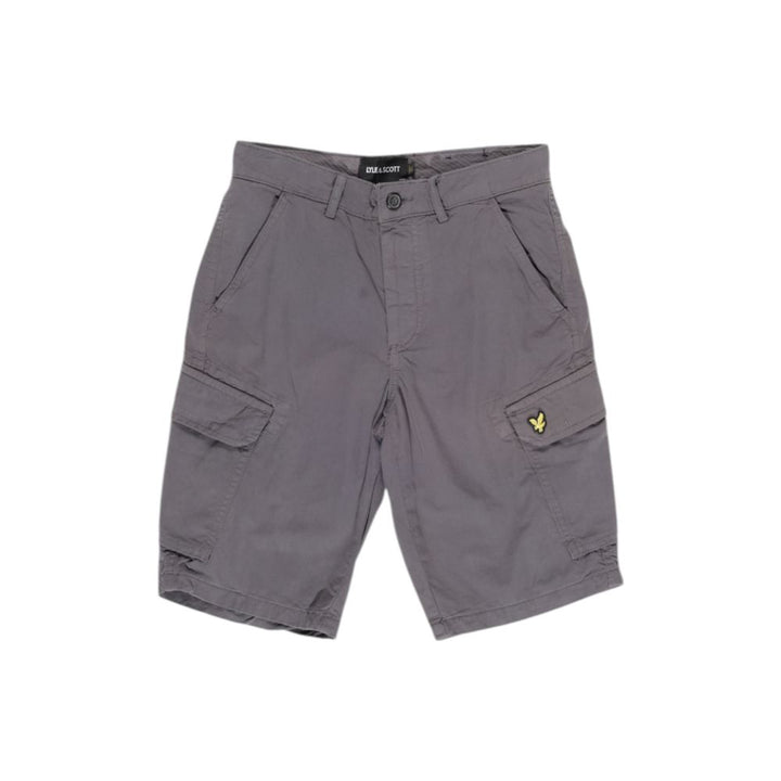 Graue Baumwoll-Bermuda-Shorts