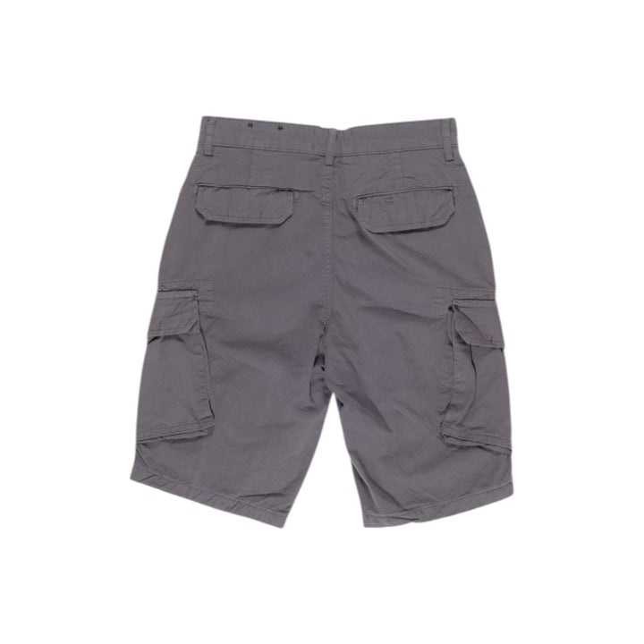 Graue Baumwoll-Bermuda-Shorts