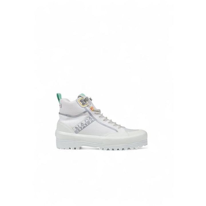 Sneaker aus weißem Stoff