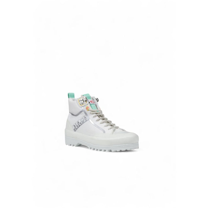 Sneaker aus weißem Stoff