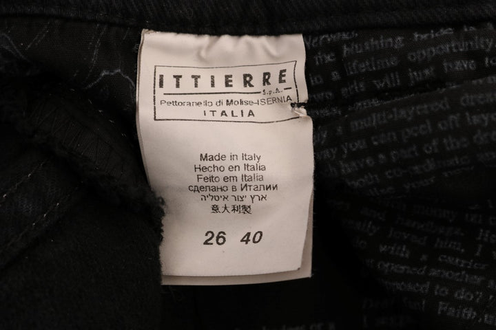 Graue Baumwoll-Stretch-Jeans mit normaler Passform