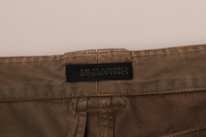 Braun Baumwolle Casual Slim Fit Hose