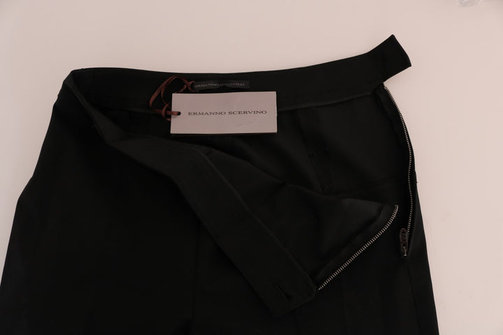 Schwarze Stretch-Leggings-Hose