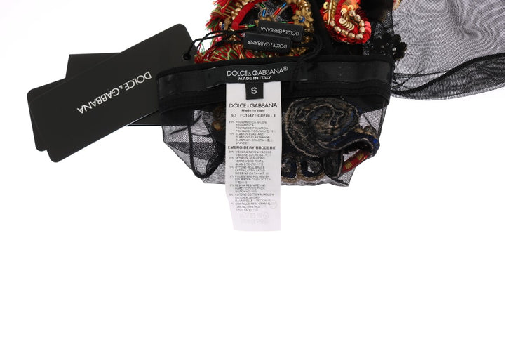 Schwarze Stretch Carretto Crystal Socken