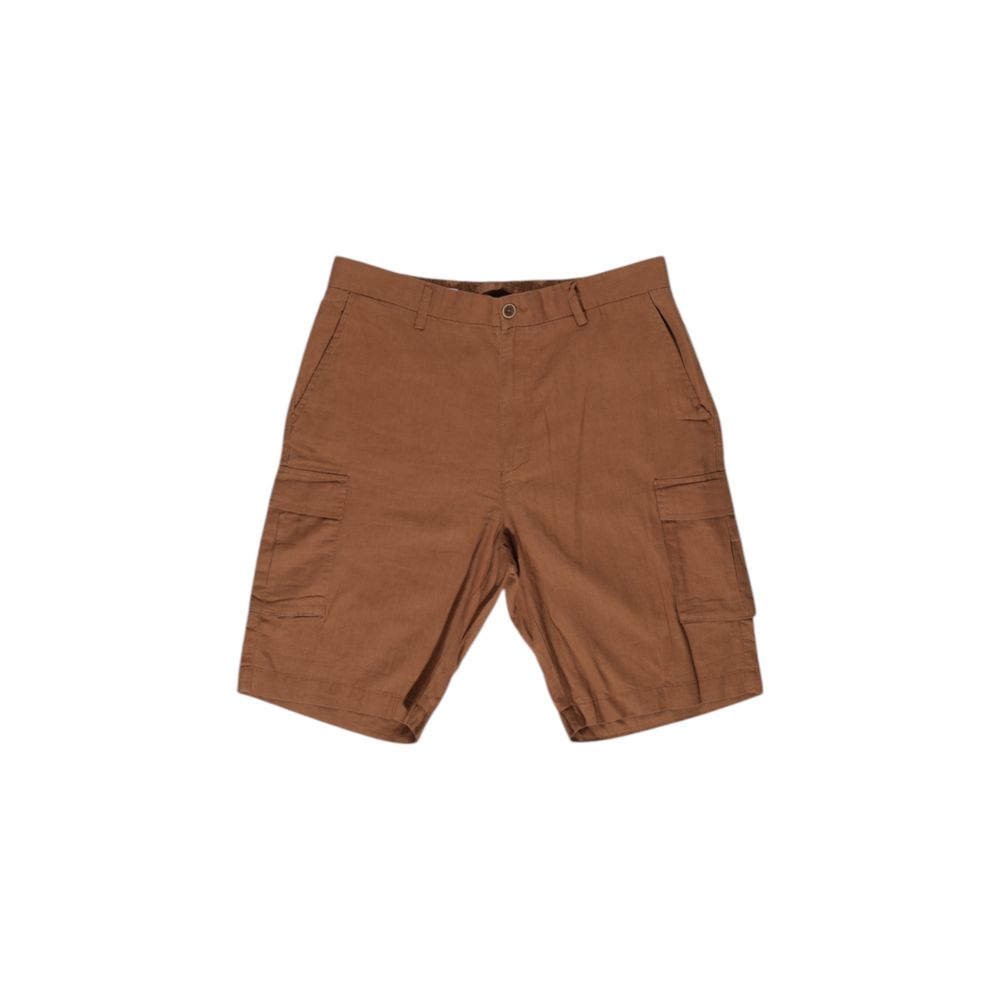 Bermudas aus braunem Leinen