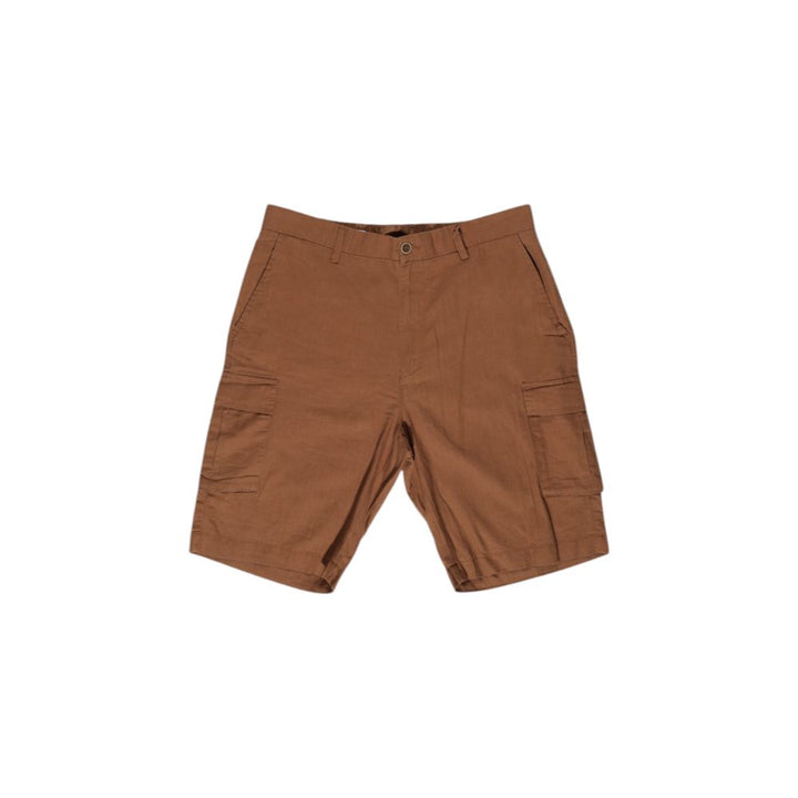 Bermudas aus braunem Leinen