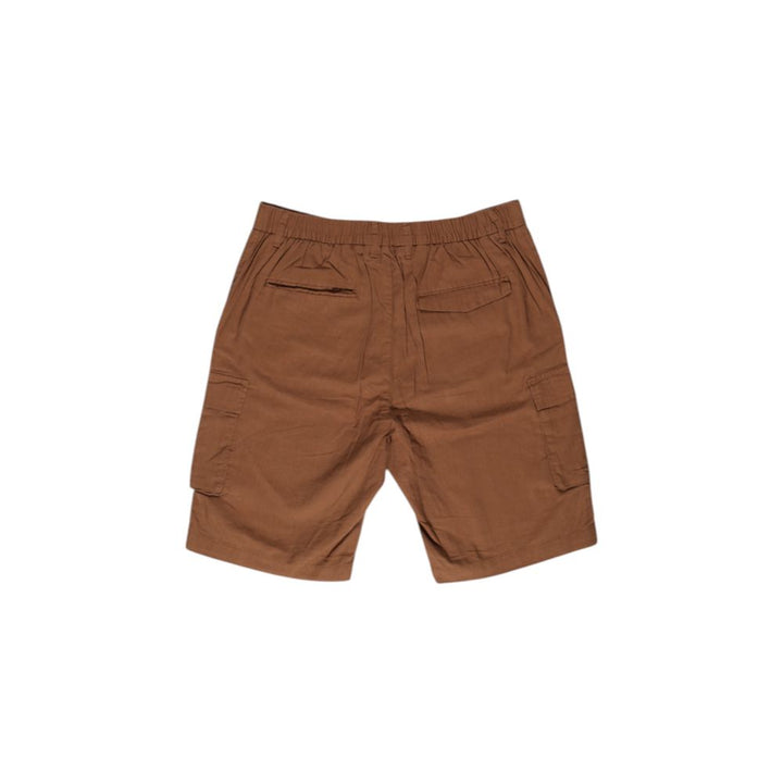 Bermudas aus braunem Leinen