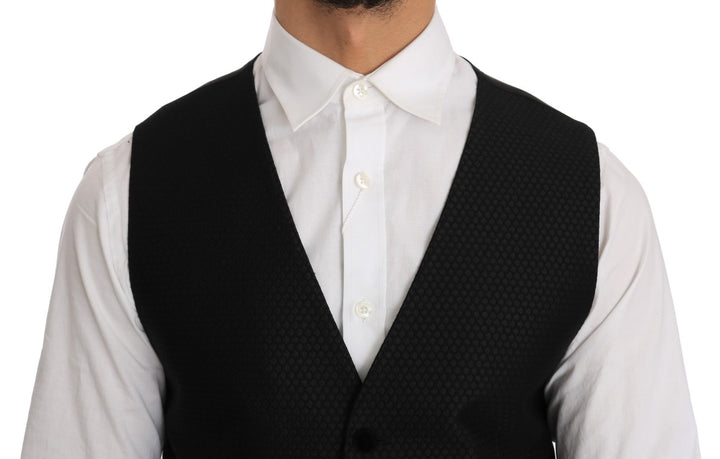 Schwarze Weste mit Polka-Dot-Muster