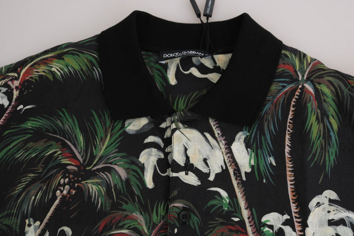 Sicilian Volcano Motif Polo Tee