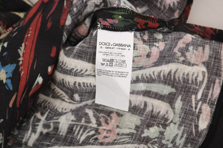 Sicilian Volcano Motif Polo Tee