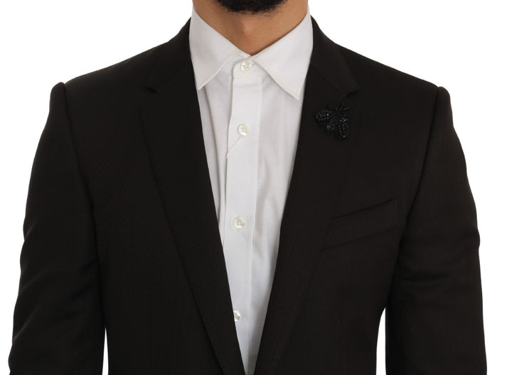 Braun Wolle Kristall Biene Slim Fit MARTINI