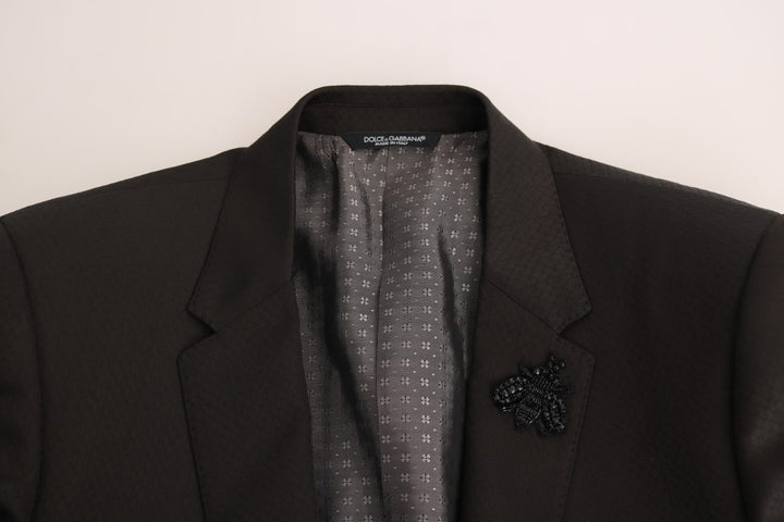 Braun Wolle Kristall Biene Slim Fit MARTINI