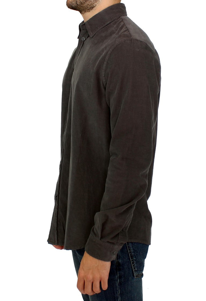 Grünes Freizeithemd aus Baumwolle mit Knopfleiste